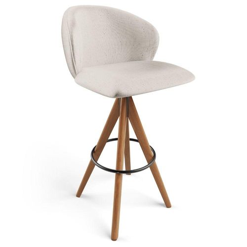 Banqueta Alta Bar Cozinha Sala de Jantar Bar Mia L02 Linho Cru - Lyam Decor