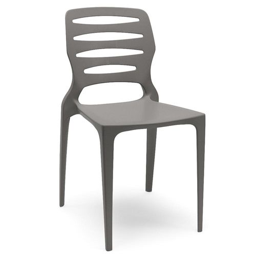 Cadeira Para Cozinha Área Gourmet Jardim Empilhável Larsen P03 Basalto - Lyam Decor