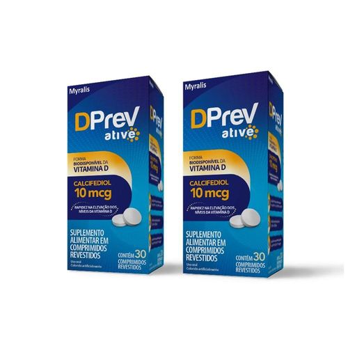 Kit Vitamina D Calcifediol DPrev Ative C/30 cpr. C/2 un.