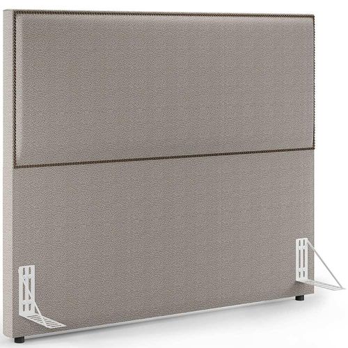 Cabeceira Box Casal Com Tachas 140 cm Vicenza L02 Bouclê Bege - Lyam Decor