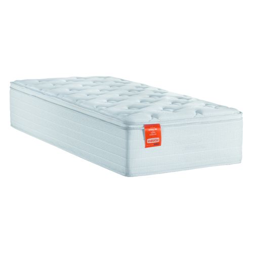 Colchão Solteiro Molas Ensacadas Real Pillow Top 88x188x27cm Branco Inducol