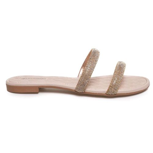 Rasteira Mississipi Tiras Brilho Feminina