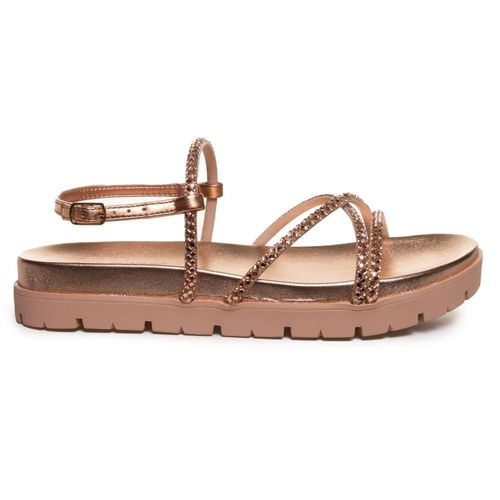 Sandália Via Marte Trançada Brilho Feminina