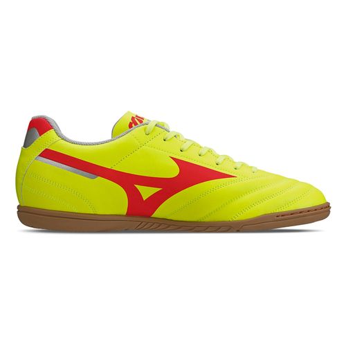 Chuteira Futsal Mizuno Morelia Club IN - Masculino - Amarelo-Neon