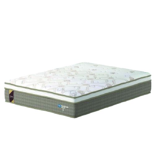 Colchão Casal Molas Ensacadas Guarda Costas Alameda 138x188x30cm Marrom / Branco Euro In Probel - Su
