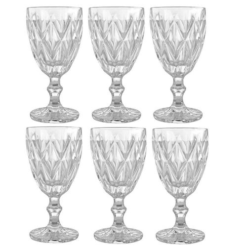 Taça para Agua Vidro Diamond Clear Vitral Verre - Mimo