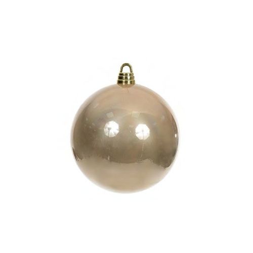 Bola de Natal Tubo Lisa Perolada Cha 4cm com 6 Unidades - Cromus