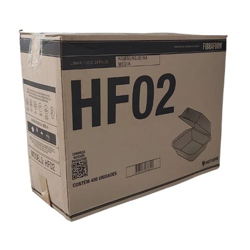 Embalagem de Isopor para Hambúrguer HF02 com 400 Unidades - Fibraform