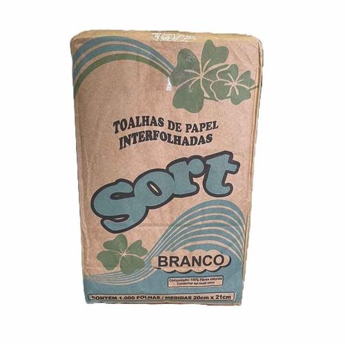 Toalha de Papel Sort Branco I 20X21 C/ 1000  Folhas