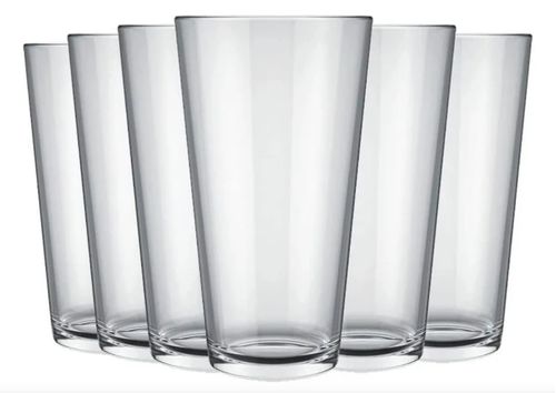 Conjunto de Copos de Vidro Cairo 350ml Transparente c/ 6und – Éllpis Móveis