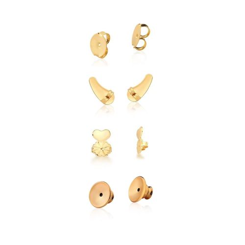 Kit 4 Pares de Tarraxas para Brincos banhada em ouro 18k - tarracha