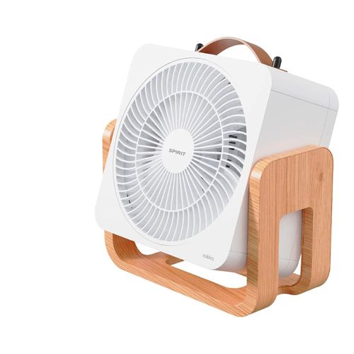 Circulador de Ar Spirit Cubics 20cm com 3 Velocidades e Múltiplas Inclinações – Branco/Caramelo