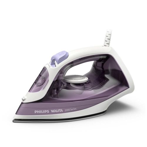 Ferro de Passar a Vapor Philips Walita Série 2000 DST2020 Base Cerâmica Reservatório 250ml Calc Clean Roxo
