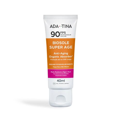 Protetor Solar 12HS Anti-Idade Toque Seco Anti-Calor – Biosole Super Age FPS 90 -40ml