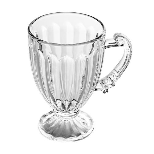 Xícara de Chá Lyor Pé Imperial 200ml Cristal Ecológico Design Clássico Elegante