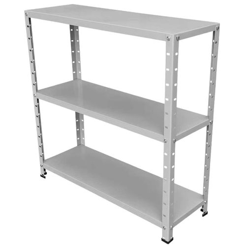 Prateleira Estante Armário Aço 3 Bandejas 60cm Cinza Romero