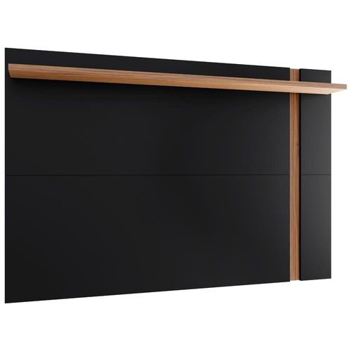 Painel Para TV 70 Pol Extensível 180cm Lara C04 Preto Fosco Noce Milano - Lyam Decor