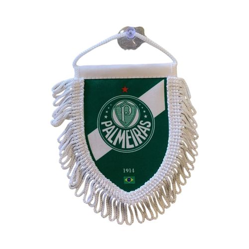 Mini Flâmula Oficial Palmeiras Verde com franja e ventosa