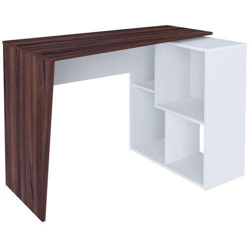 Mesa Para Escritório Escrivaninha Home Office Urban A02 Ipê Branco - Lyam Decor