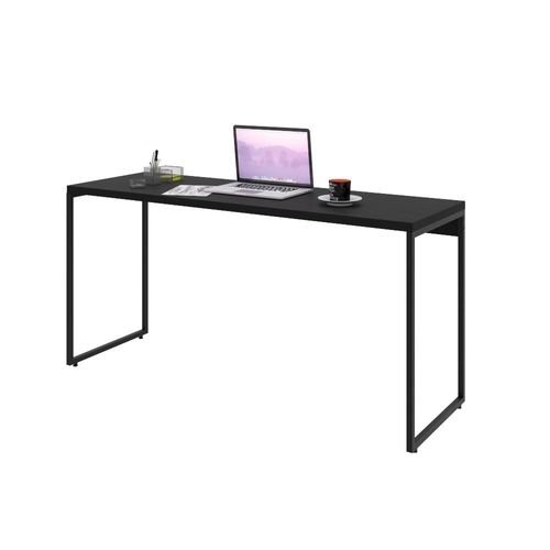 Mesa Para Escritório e Home Office Industrial Aspen 150 cm C01 Onix - Lyam Decor