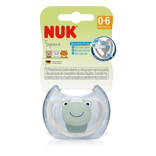 Chupeta Nuk Urso Silicone Neutra S1 0-6 Meses 73491N