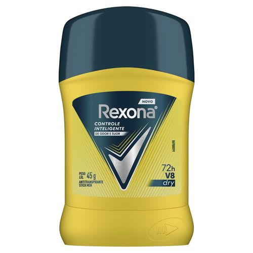 Desodorante Antitranspirante Rexona Men V8 Dry 72h Stick 45g