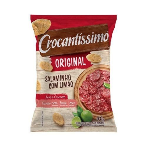 Salgadinho Crocantíssimo Sabor Salame Com Limão 40g