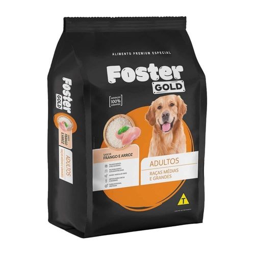 Ração Foster Gold Frango/Arroz Raças Médias e Grandes 2kg