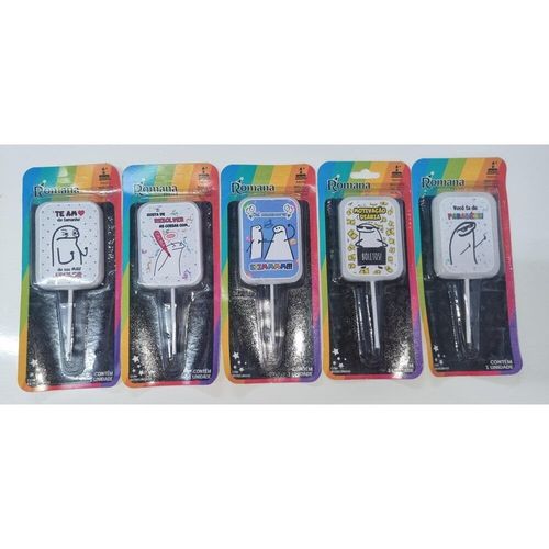 Vela Decorativa Memes 1 Romana Festas 1 Unidade Sortida