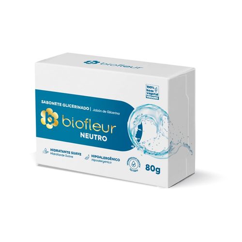 Sabonete Glicerinado Biofleur Neutro 80g
