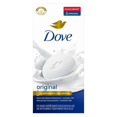 Sabonete Em Barra Dove Original 6 Unidades de 90g
