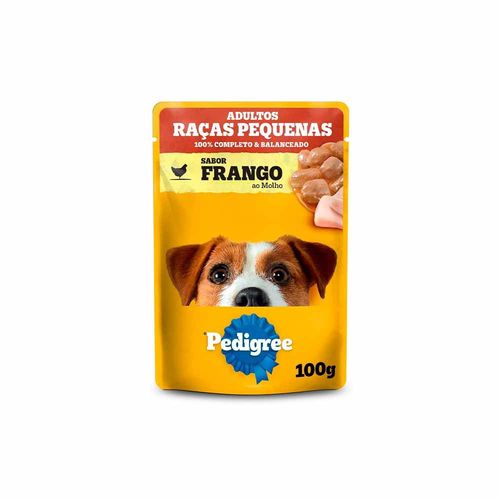 Ração Úmida Pedigree Sachê Adulto Raça Pequena Sabor Frango ao Molho 100g