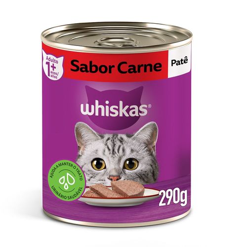 Ração Úmida para Gato Whiskas Sabor Carne Lata 290g
