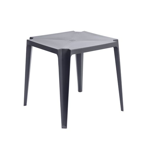 Mesa Plástica Empilhável Bar Cinza Pietra 70x70x71 cm Pisani