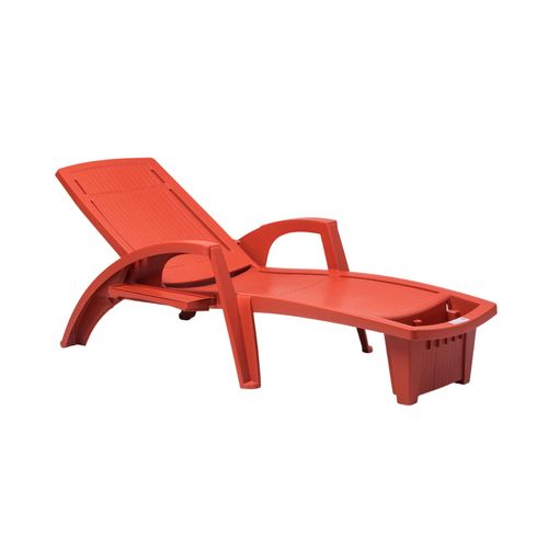 Espreguiçadeira Sole Reclinável Terracota em Polipropileno com Proteção UV Pisani