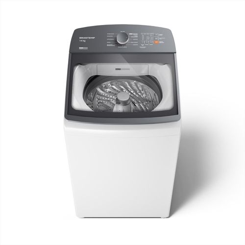 Máquina de Lavar Brastemp BWF14AB 14kg Smart Sensor Ciclo Tira Mancha Cesto Inox Branca