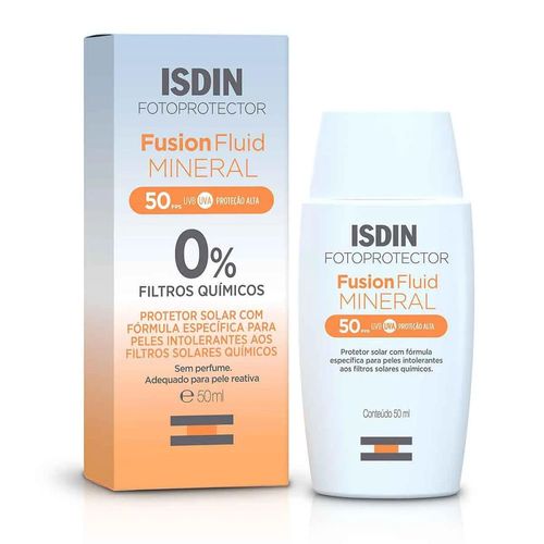 Protetor Solar Facial Isdin fps 50 Fusion Fluid Mineral 50ml