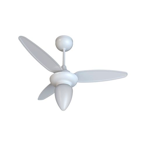 Ventilador de Teto Ventisol Wind Inverter para 1 lâmpada E27 até 20W com Controle Remoto - Branco