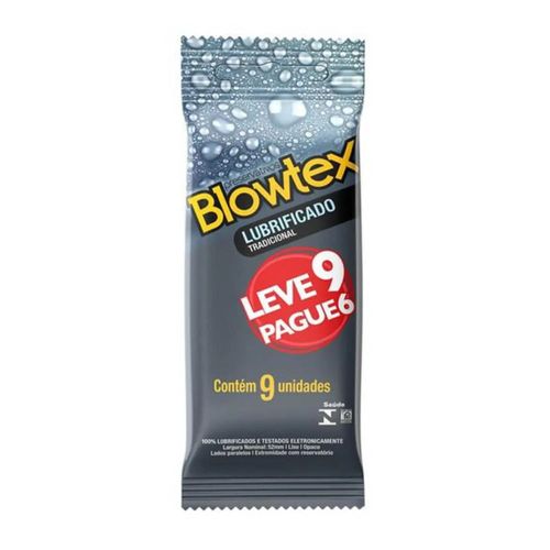 Preservativo Blowtex Lubrificado Tradicional Leve 9 Pague 6