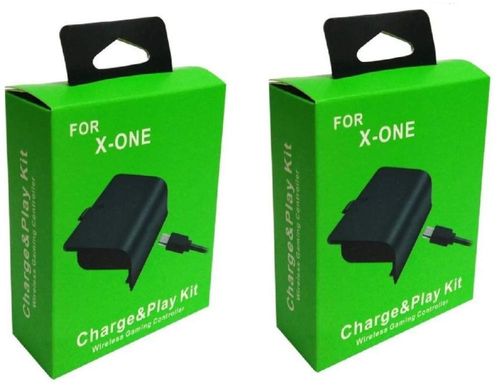 Kit 2 Baterias Recarregaveis USB para Controle Xbox One Compativel