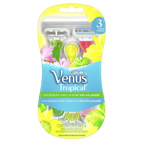 Aparelho de Depilação Gillette Venus Tropical 3 Unidades