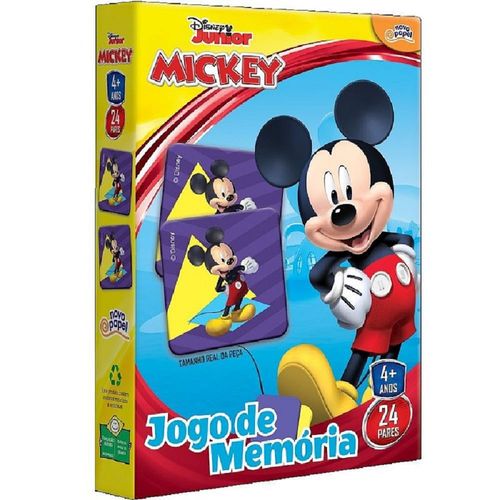 Brinquedo Jogo Memória Disney Mickey 24 Peças