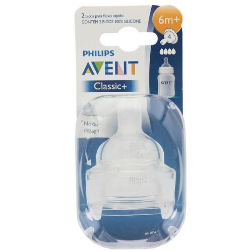Bico de Mamadeira Philips Avent Anti-colic + 6 Meses Com 2 Unidades