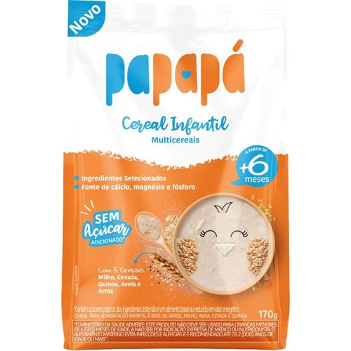 Cereal Infantil Papapá Multicereais Pouch 170g
