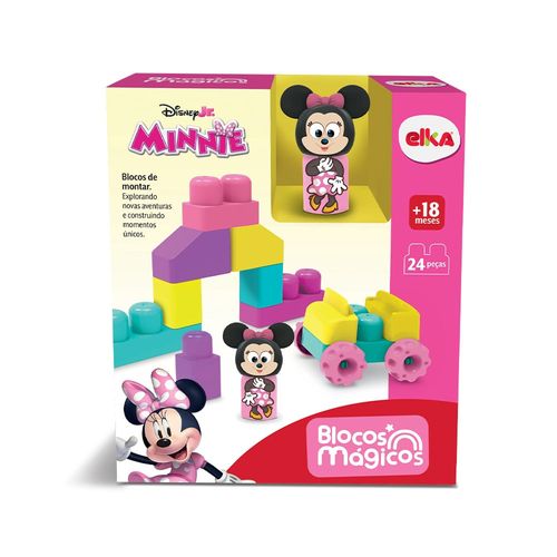 Blocos Mágicos de Montar Minnie Elka 24 Peças