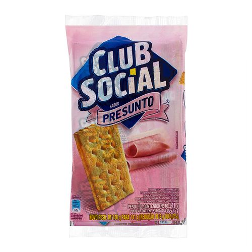 Biscoito Club Social Presunto 141g