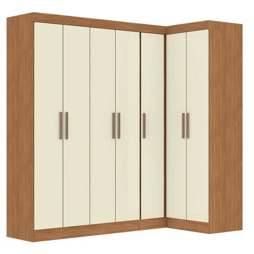 Guarda Roupas Modulado de Canto Madrid com 7 Portas Branco Maxel