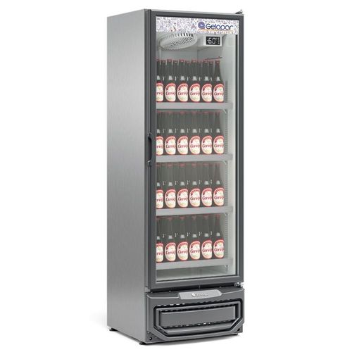 Expositor de Bebidas Vertical 1 Porta GCBC45 Inox 220V Gelopar