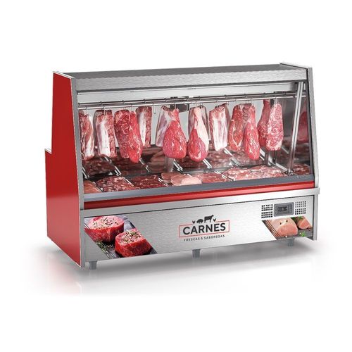 Balcão de Carnes GATS200 2MT Vermelho Gelopar 220v