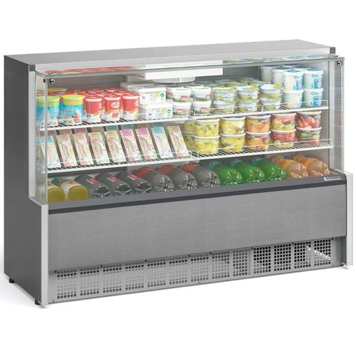 Vitrine Refrigerada Ar Forçado com Vidros Aquecidos GPFA175A Inox 220V Gelopar